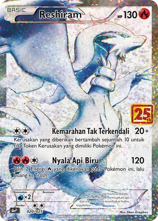 Reshiram (25th Anniversary Collection Promos 020/025)