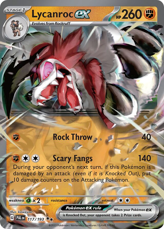 Lycanrocex Paldea Evolved 117/193 Double Rare