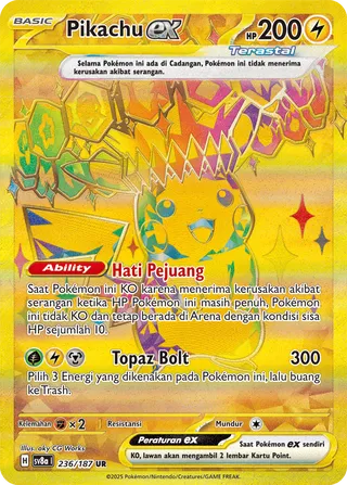 Pikachu ex (Terastal Festival ex 236/187)