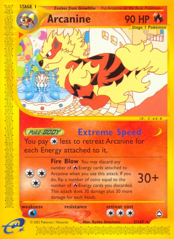 2/147 Arcanine AQ Rare