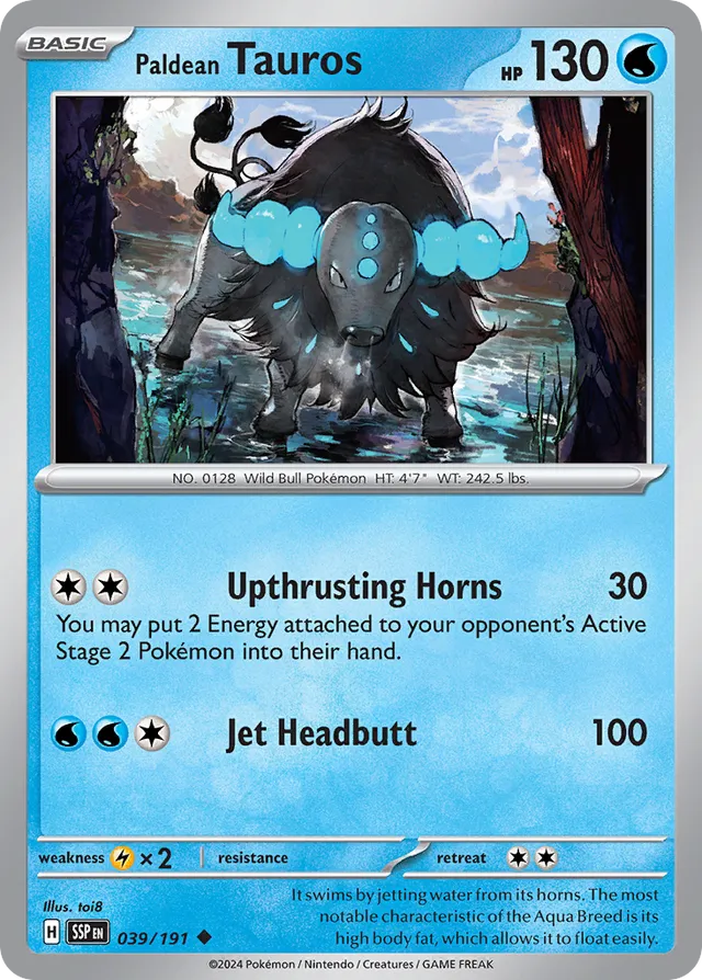039/191 Paldean Tauros SSP Uncommon