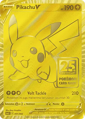 Pikachu V (25th Anniversary Golden Box 001/002)