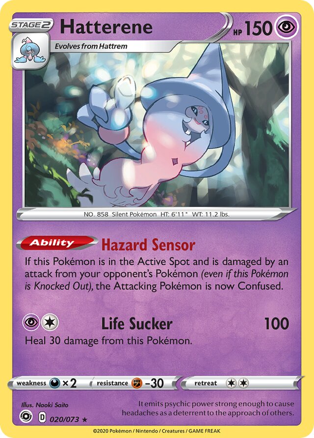 Hatterene Champion's Path 020/073 Rare Holo