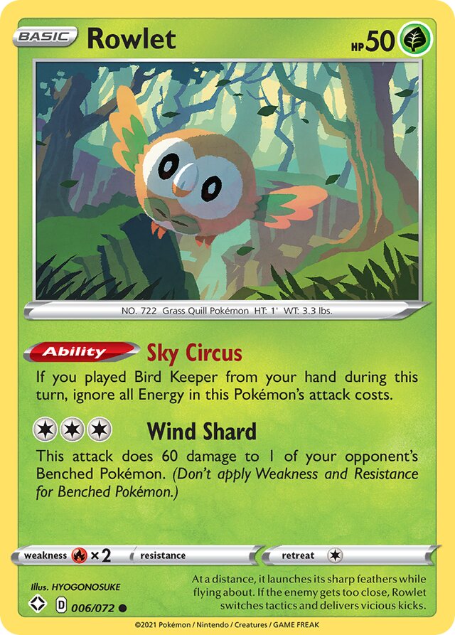 Rowlet Shining Fates 006/072 Common