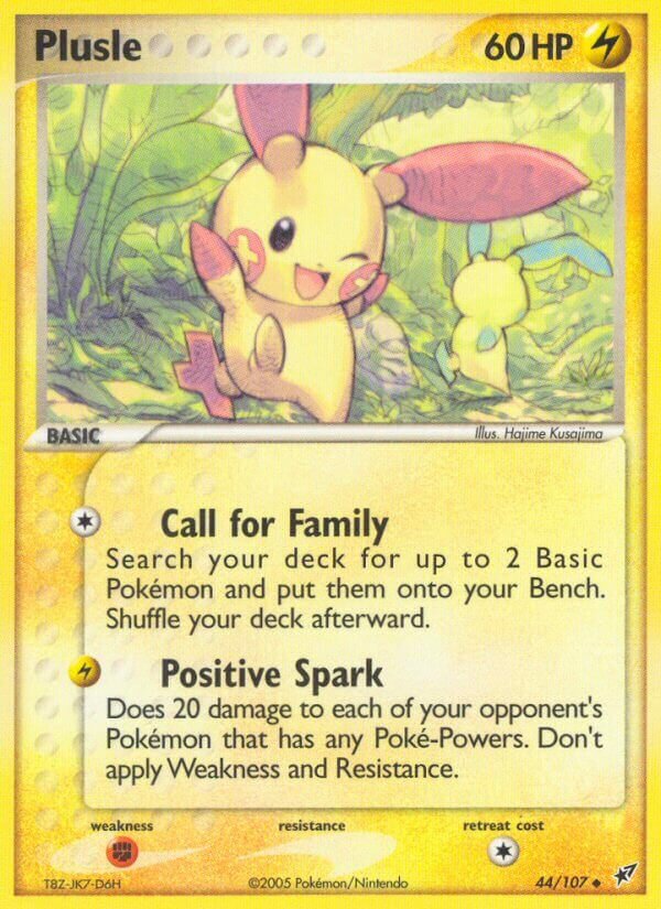 Plusle 44/107 3 EX DEOXYS UNCOMMON PTCG