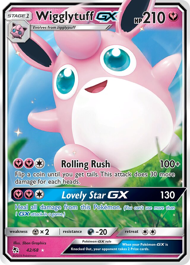 WigglytuffGX Hidden Fates 42/68 Ultra-Rare Rare