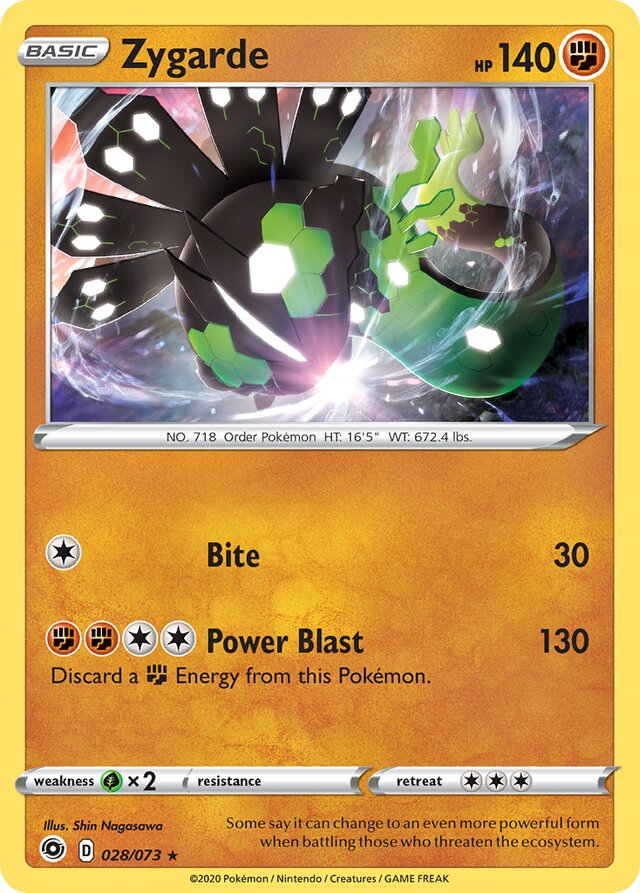 Zygarde Champion's Path 028/073 Rare Holo