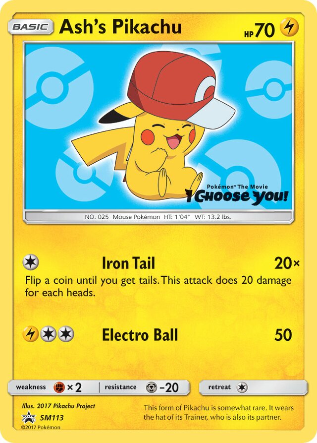 SM113 Ash's Pikachu SMP PROMO
