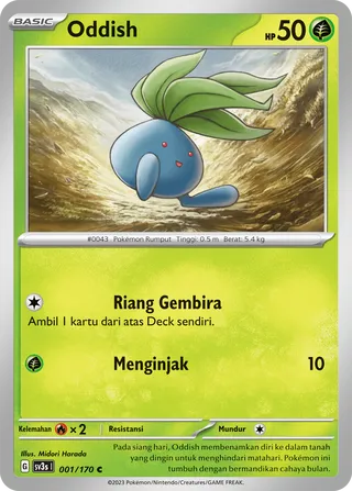 Oddish (Black Shine 001/170)