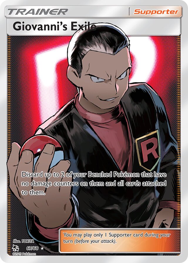 Giovanni's Exile Hidden Fates 67/68 Rare Ultra