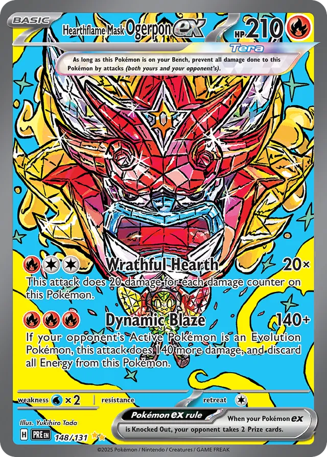 Hearthflame Mask Ogerponex Prismatic Evolutions 148/131 Special Illustration Rare