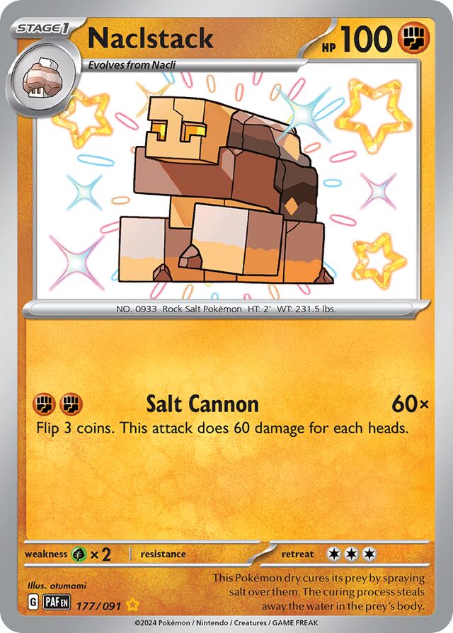 Naclstack Paldean Fates 177/091 Shiny Rare