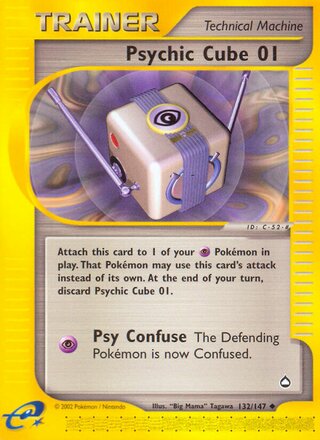Psychic Cube 01 (Aquapolis 132/147)