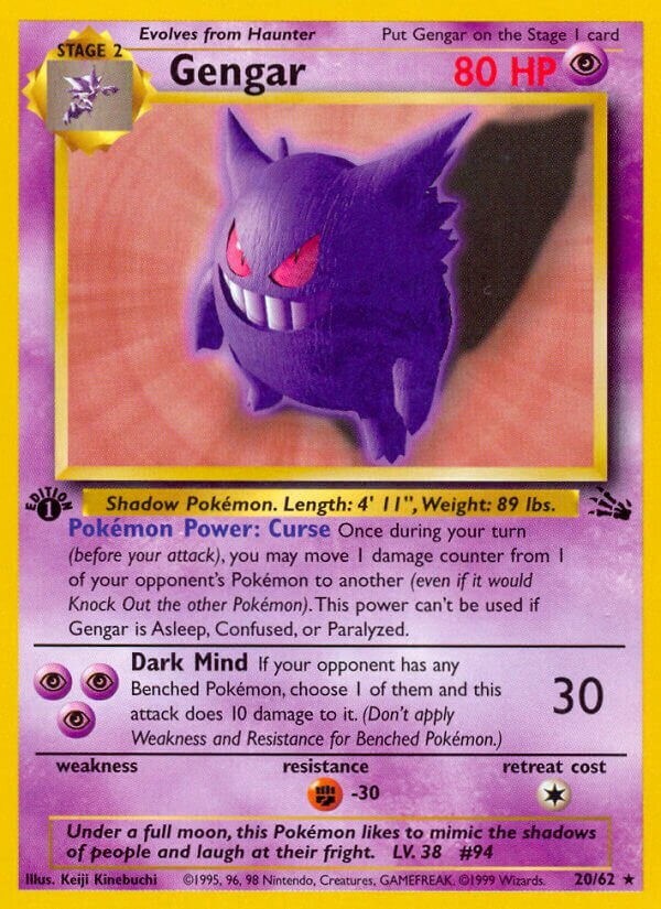 Gengar Fossil 20/62 Rare