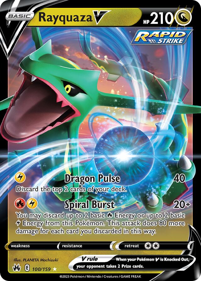 RayquazaV Crown Zenith 100/159 Ultra-Rare Rare