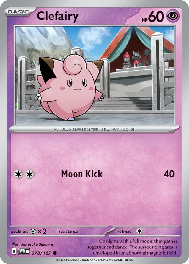 078/167 Clefairy TWM Common