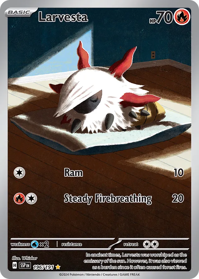 196/191 Larvesta SSP Illustration Rare
