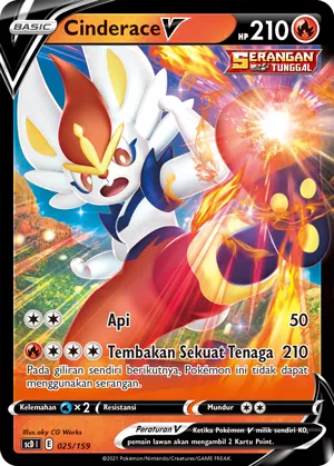 Cinderace V (Strength V Starter Deck 025/159)