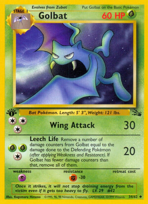 Golbat Fossil 34/62 Uncommon