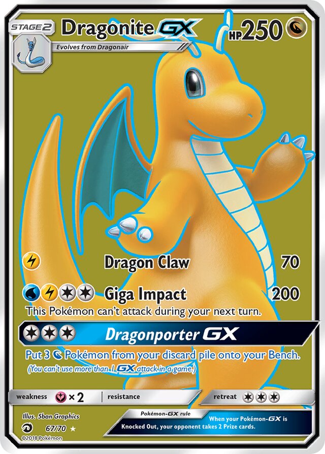 DragoniteGX Dragon Majesty 67/70 Rare Ultra