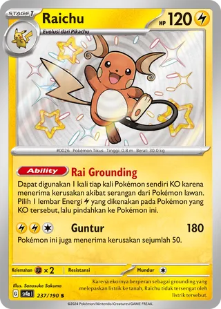 Raichu (Shiny Treasure ex 237/190)