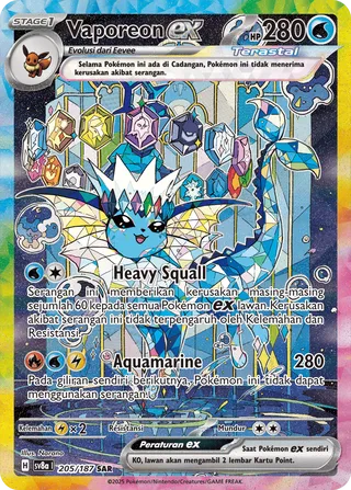 Vaporeon ex (Terastal Festival ex 205/187)
