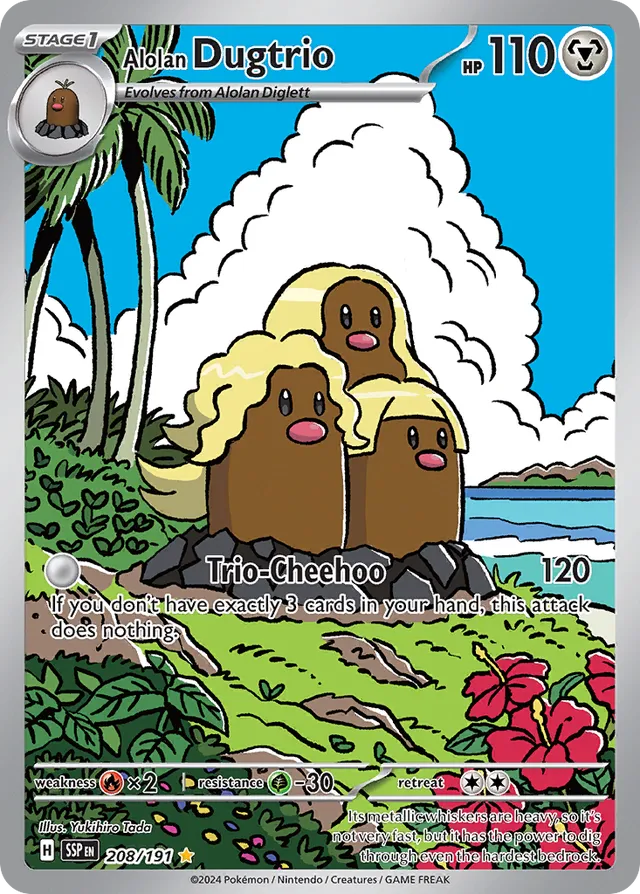 208/191 Alolan Dugtrio SSP Illustration Rare