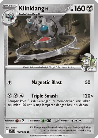 N's Klinklang (Bonds of Destiny 100/139)