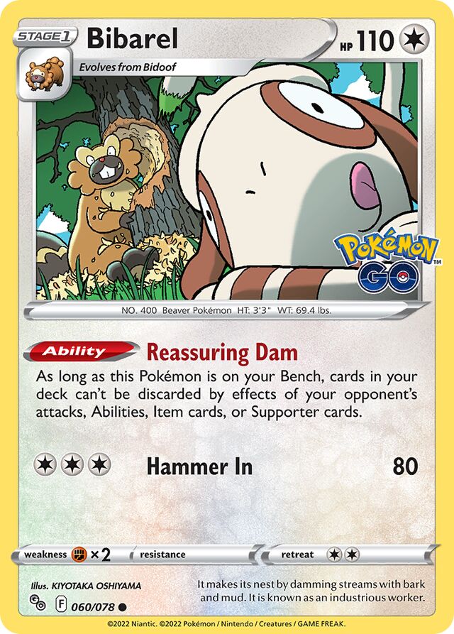 Bibarel Pokémon GO 060/078 Common