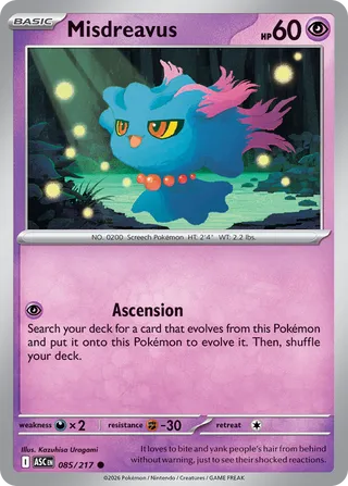 Misdreavus (Ascended Heroes 085/217)