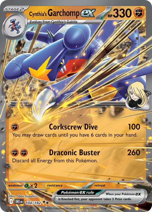 Cynthia's Garchompex Destined Rivals 104/182 Double Rare