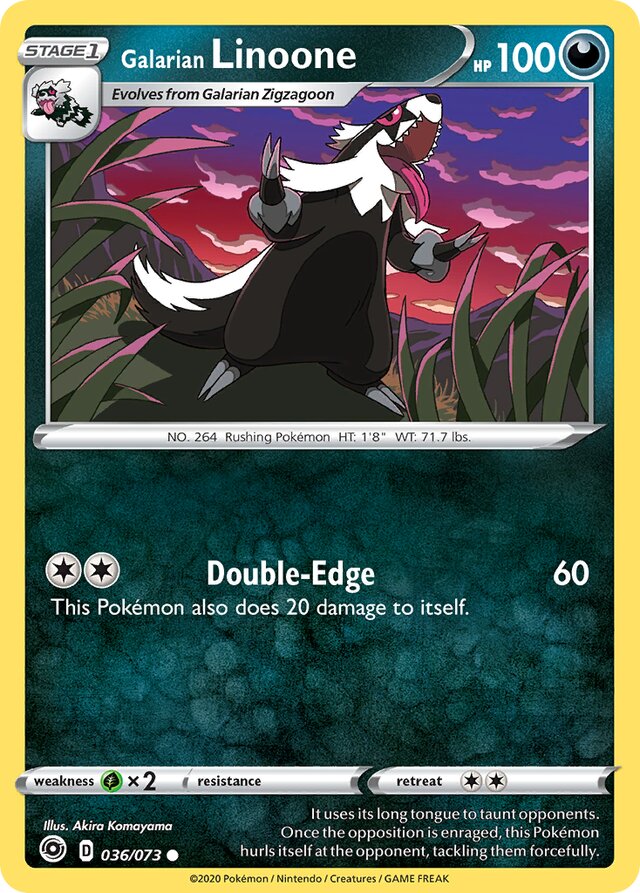 Galarian Linoone Champion's Path 036/073 Common