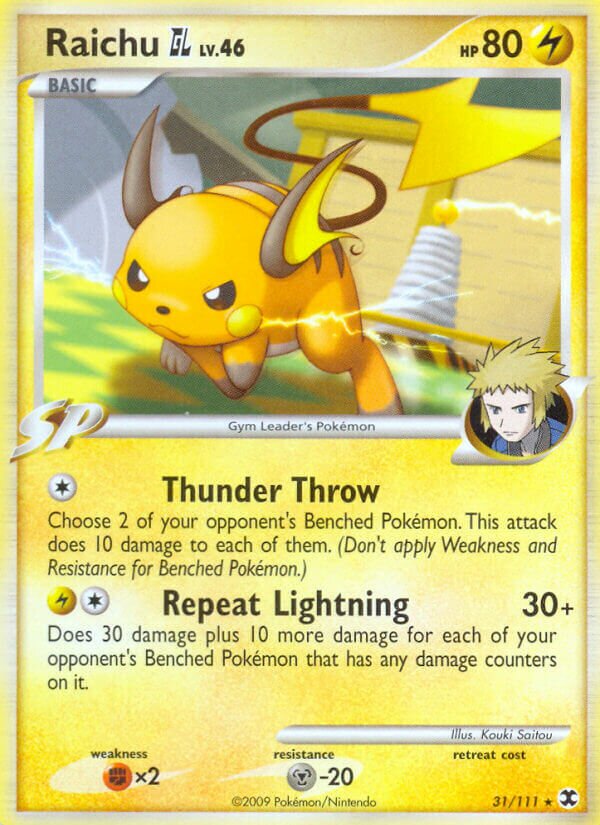 Raichu Pokémon GL Rising Rivals 31/111 Rare