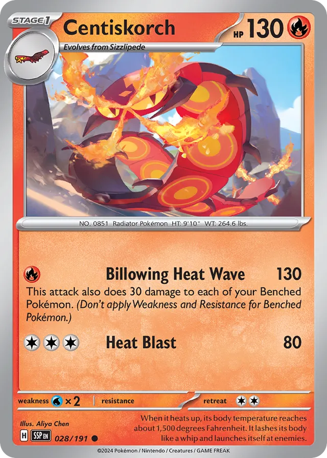 Centiskorch Surging Sparks 028/191 Common