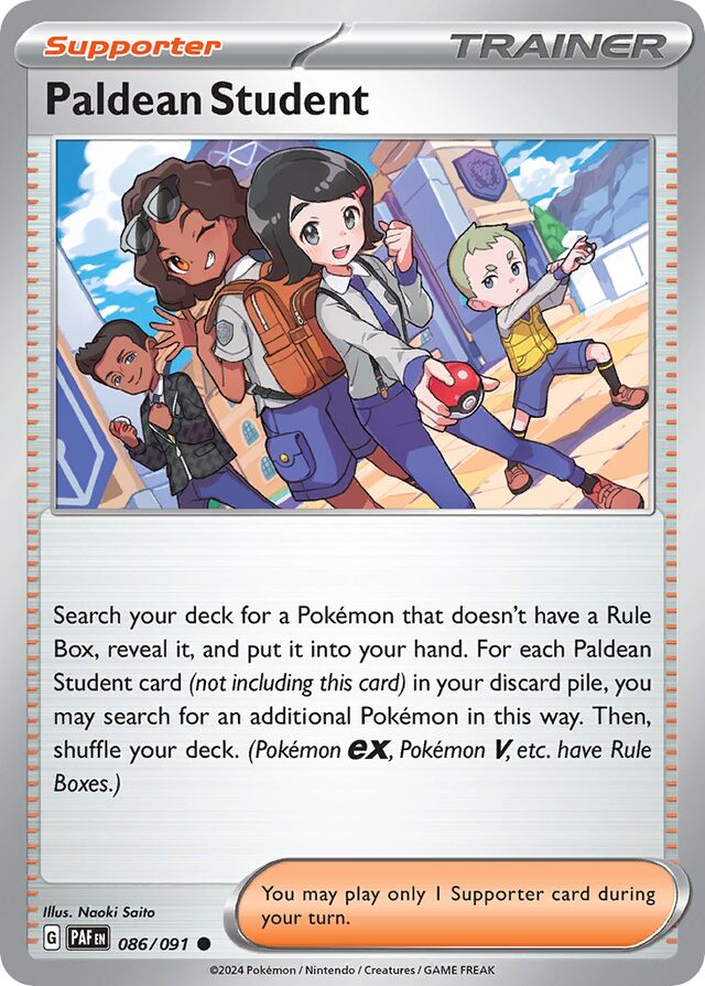 Paldean Student Paldean Fates 086/091 Common
