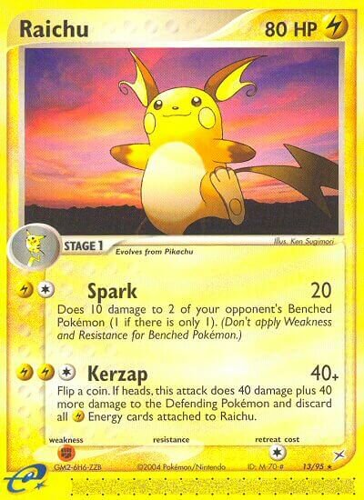 Raichu Team Magma vs Team Aqua 13/95 Rare