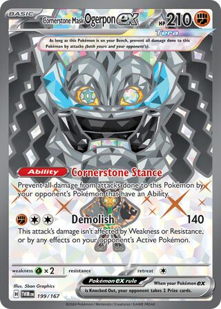 Cornerstone Mask Ogerpon ex (Twilight Masquerade 199/167)