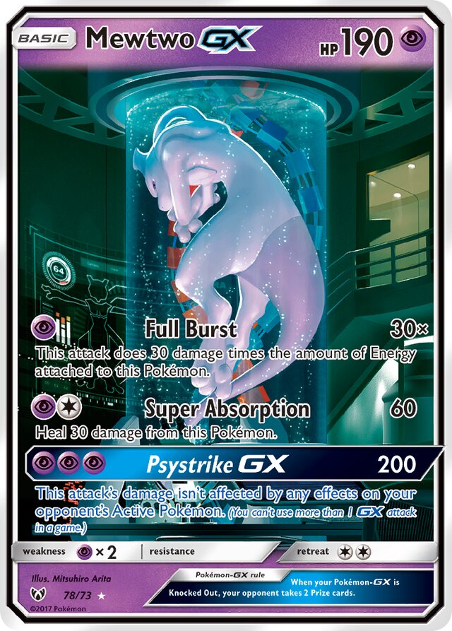 MewtwoGX Shining Legends 78/73 Rare Secret