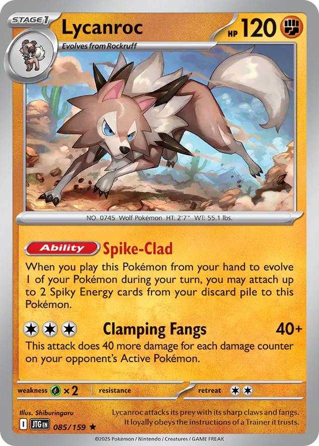 Lycanroc (Journey Together 085/159) (International TCG Lycanroc (Journey Together 085/159) (International TCG