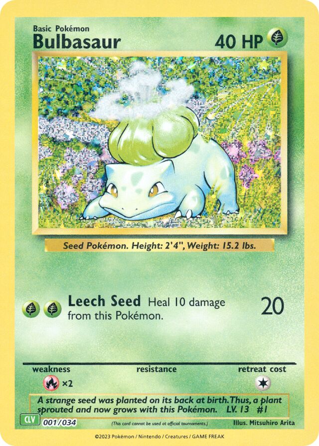 Bulbasaur Venusaur & Lugia ex Deck 001/034