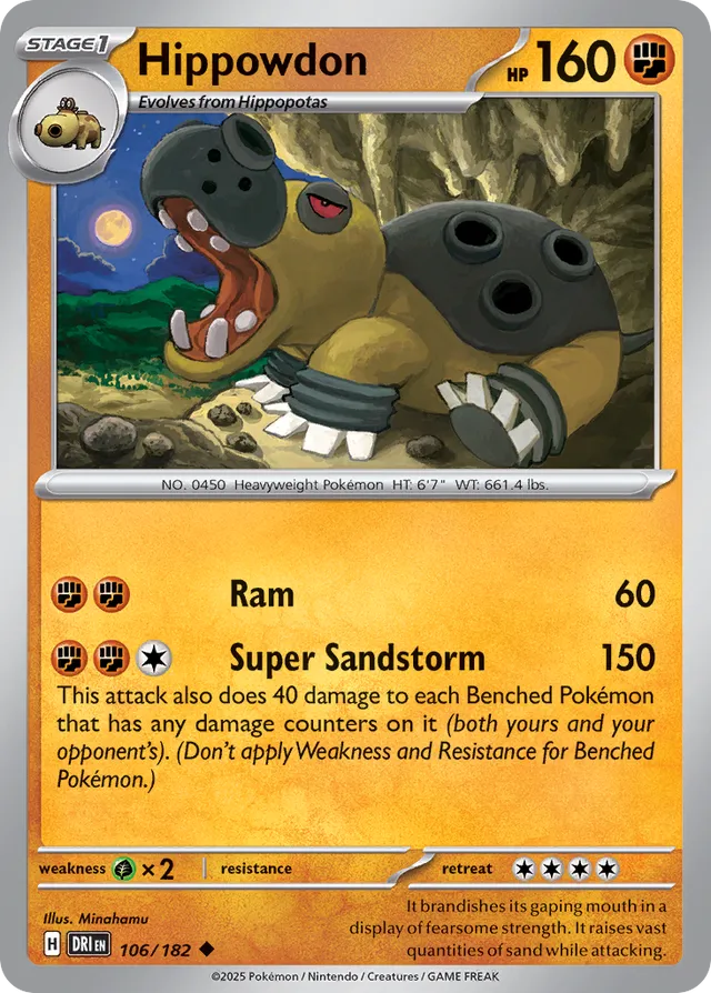 Hippowdon Destined Rivals 106/182 Uncommon