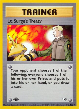 Lt. Surge's Treaty (Gym Heroes 112/132)