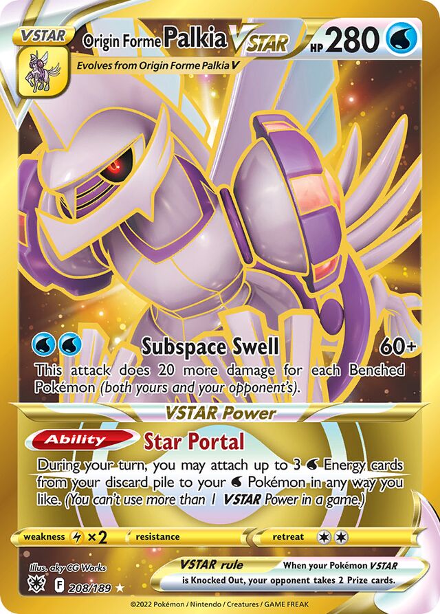 208/189 Origin Forme PalkiaVSTAR ASR Rare Secret