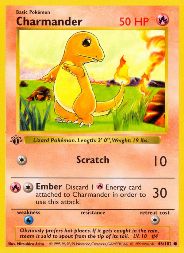 Charmander Base 46/102 Common