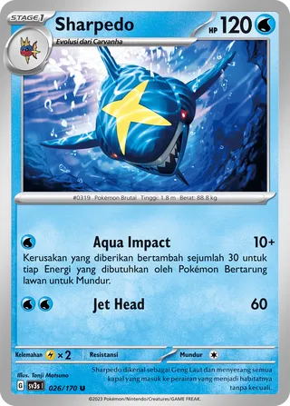 Sharpedo (Black Shine 026/170)