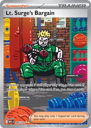185/132 Lt. Surge's Bargain MEG Special Illustration Rare