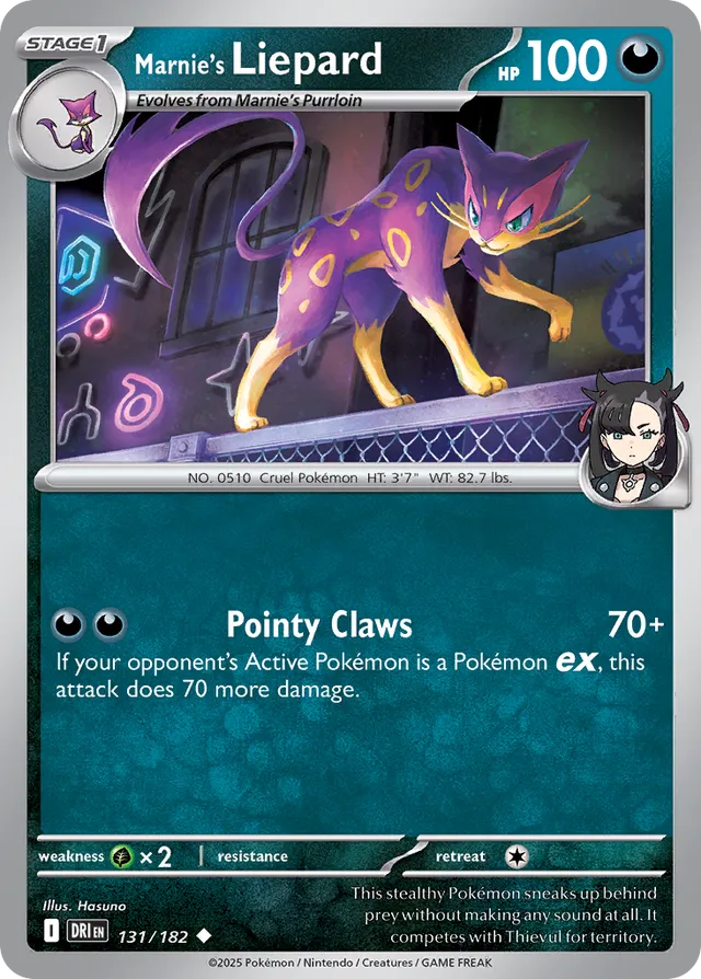 Marnie's Liepard Destined Rivals 131/182 Uncommon