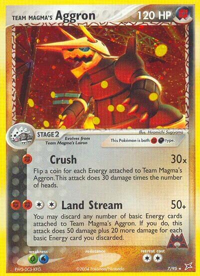 7/95 Team Magma's Aggron MA Rare Holo