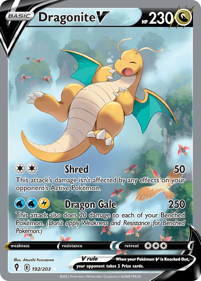 192/203 DragoniteV EVS Rare Ultra
