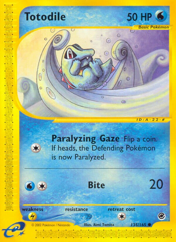 135/165 Totodile EX Common